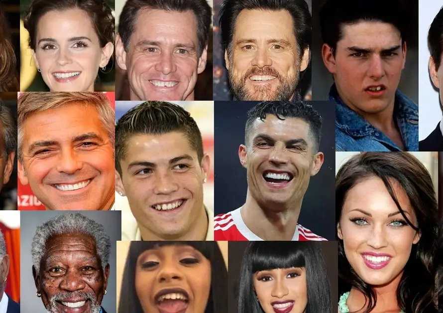 celebrities smile